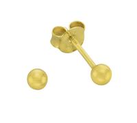 Paar Ohrstecker VIVANCE "585 Gold Kugel 3mm", gelb, Ohrringe, Damen, one-size, Gold, Ohrstecker (78524514-0) gelb