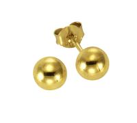 Paar Ohrstecker VIVANCE "585 Gold Kugel 6,5mm", gelb, Ohrringe, Damen, one-size, Gold (82640733-0) gelb