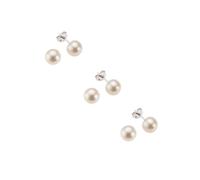 Paar Ohrstecker VIVANCE "925 Silber rhodiniert Süßwasserzuchtperlen weiß 4mm", weiß (weiß, weiß), Ohrringe, Damen, one-size, Silber 925 (Sterlingsilber) (72858102-0) weiß, weiß