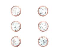 Paar Ohrstecker VIVANCE "925 Silber rotvergoldet 3er-Set 4mm", rot (rot, weiß), Ohrringe, Damen, one-size, Silber 925 (Sterlingsilber) (97032768-0) rot, weiß