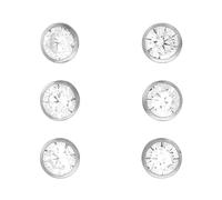 Paar Ohrstecker VIVANCE "925 Silber Set 3 Paar 4mm", weiß (weiß, weiß), Ohrringe, Damen, one-size, Silber 925 (Sterlingsilber), Ohrstecker (49598009-0) weiß, weiß