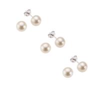 Paar Ohrstecker VIVANCE "925 Silber Süßwasserzuchtperlen weiß 7mm", weiß (weiß, weiß), Ohrringe, Damen, one-size, Silber 925 (Sterlingsilber) (98507809-0) weiß, weiß