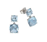 Paar Ohrstecker VIVANCE "925/- Sterling Silber Blautopas", weiß (weiß, blau), Ohrringe, Damen, one-size, Silber 925 (Sterlingsilber) (34305435-0) weiß, blau