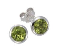 Paar Ohrstecker VIVANCE "925/- Sterling Silber Peridot", weiß (weiß, gelb), Ohrringe, Damen, one-size, Silber 925 (Sterlingsilber) (39334027-0) weiß, gelb