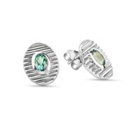 Paar Ohrstecker VIVANCE "925/- Sterling Silber rhodiniert Blautopas", weiß (weiß, blau), Ohrringe, Damen, one-size, Silber 925 (Sterlingsilber) (30884859-0) weiß, blau