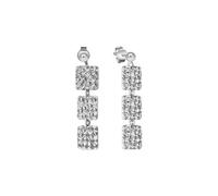 Paar Ohrstecker VIVANCE "925 Sterling Silber rhodiniert Struktur", weiß, Ohrringe, Damen, one-size, Silber 925 (Sterlingsilber) (75892755-0) weiß