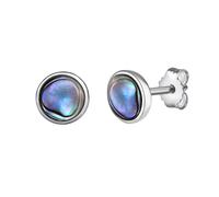 Paar Ohrstecker VIVANCE "925-Sterling Silber rhodiniert", weiß (weiß, blau), Ohrringe, Damen, one-size, Silber 925 (Sterlingsilber) (64609403-0) weiß, blau