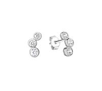 Paar Ohrstecker VIVANCE "925/- Sterling Silber rhodiniert Zirkonia", weiß (weiß, weiß), Ohrringe, Damen, one-size, Silber 925 (Sterlingsilber) (20828667-0) weiß, weiß
