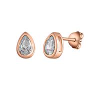 Paar Ohrstecker VIVANCE "925/- Sterling Silber rotvergoldet Zirkonia", rot (rot, weiß), Ohrringe, Damen, one-size, Silber 925 (Sterlingsilber) (92239611-0) rot, weiß