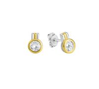 Paar Ohrstecker VIVANCE "925-Sterling Silber vergoldet teil rhodiniert", gold, Ohrringe, Damen, one-size, Silber 925 (Sterlingsilber) (65729505-0) gold