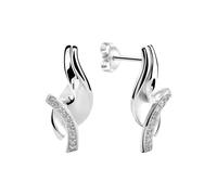 Paar Ohrstecker ZEEME "925/- Sterling Silber rhodiniert Zirkonia", weiß (weiß, weiß), Ohrringe, Damen, one-size, Silber 925 (Sterlingsilber) (51826108-0) weiß, weiß