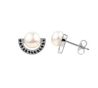 Paar Ohrstecker ZEEME "925/- Sterling Silber Süßwasserperle", weiß (weiß, weiß), Ohrringe, Damen, one-size, Silber 925 (Sterlingsilber) (18116821-0) weiß, weiß