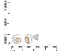 Paar Ohrstecker ZEEME "Silber 925 mit weißer Muschel 9mm", weiß (weiß, weiß), Ohrringe, Damen, one-size, Silber 925 (Sterlingsilber) (412554-0) weiß, weiß