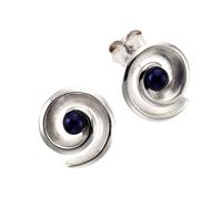 Zeeme Paar Ohrstecker »925/- Sterling Silber Perle schwarz«, Süßwasserzuchtperle