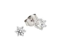 Paar Ohrstecker ZEEME "Silber 925 rhodiniert mit weißen Zirkonia-Steinen", weiß (weiß, weiß), Ohrringe, Damen, one-size, Silber 925 (Sterlingsilber) (11763800-0) weiß, weiß