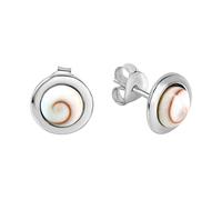 Paar Ohrstecker ZEEME "Silber 925 rhodiniert mit weißer Muschel", weiß (weiß, weiß), Ohrringe, Damen, one-size, Silber 925 (Sterlingsilber) (343028-0) weiß, weiß