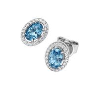 Paar Ohrstecker "Ziersteine, Zirkonia weiß, Silber 925", blau, GIORGIO MARTELLO MILANO, Ohrringe, Damen, Silber 925 (Sterlingsilber) (59647629-0) blau