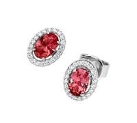 Paar Ohrstecker "Ziersteine, Zirkonia weiß, Silber 925", orange, GIORGIO MARTELLO MILANO, Ohrringe, Damen, Silber 925 (Sterlingsilber) (10230726-0) orange