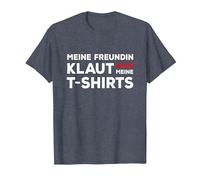 Paar Pärchen Beziehung Meine Freundin klaut alle Meine T-Shirt, Herren, Blau Meliert, 5XL
