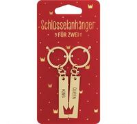 Paar-Schlüsselanhänger 'King, Queen'