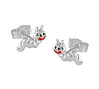 Paar Stecker Ohrstecker Raupe Raupen Würmchen 925 Silber für Kinder