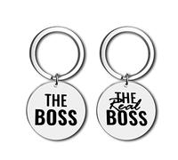 Paargeschenk für Freund und Freundin The Boss The Real Boss Couple Kering Set Jahrestag Geschenk Lustiges Geschenk für Frau Ehemann Valentinstag Hochzeit Weihnachten Verlobung Geschenke für Sie und Ihn Geschenk