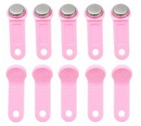 PAC Supplies Global Pos Dallas iButton Schlüsselanhänger, nicht magnetisch, 10 Stück, Rosa