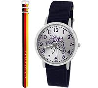 Pacific Time Mädchen Uhr Analog Quarz mit 2 Textilarmband 10318 blau Deutschland