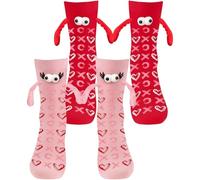Pack of 2 Magnetic Socks, Magnetic Socks with Hands, Funny Unisex Sock with Arms, Breathable and Sweat-Absorbing, Small Gifts for Women Men Girlfriend Friends Partner Couples Children