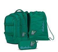 Satch Rucksack-Set Pack Fearless Green – ergonomisch, ab 5. Klasse, 30 L, standfest