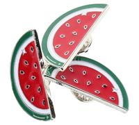 Pack Wassermelonen Brosche aus Zinklegierung Weihnachten Party | Retro, Verspielt, Vielseitig Kombinierbar, Sicherer Halt, Schmuck für Mix und Match, 3 Stück Packung