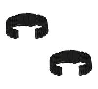 PACKOVE 2stücke Edelstahl Uhrenarmband Aus Haifischnetz Elegantes Langlebiges Metallband Mit Klappbarem Verschluss Für Herren Und Damen Für Alltag Und Besondere Anlässe