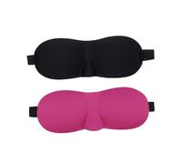 PACKOVE 2stücke Schlaf-augenmaske Atmungsaktive Augenbinde Verstellbare Augenklappe für Damen und Herren Lichtundurchlässige Schlafmaske für Reisen und Zuhause