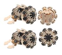 PACKOVE 3 Paar Manschettenknöpfe mit Strasssteinen Legierung Abnehmbare Knopfmanschetten für Hemd Smoking Dekorative Knopfabdeckungen für Damen Herren Business Festliche Anlässe