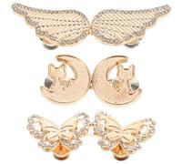 PACKOVE 3 Stück pack Hosenbund Verenger Knöpfe aus Metall Verstellbare Jeansclips ohne Nähen Flexibel Einstellbare Taillenschnallen für Damen Hosen Röcke Fester Halt Allgemein Kompatibel