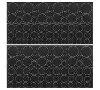 PACKOVE 30 Bögen Selbstklebende Runde Punkte Flicken aus Polyester für Kleidung Reparatur und Selbstgemacht Dekoration Schwarz mit 450 Stück Mehrzweck Aufkleber für Textilien