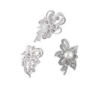 PACKOVE 3stücke Strass Perlen Broschennadeln Damen Brosche Mit Perlen Und Diamanten Effekt Kleidung Strass Mode Brosche Für Party Und Alltag