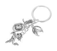 PACKOVE 4 Stück Western Schlüsselanhänger Aus Zinklegierung Realistisches Cowboyhut Und Stiefel Design Mit Pferdemotiv Robuste Metall Anhänger Für Herren Schlüssel Und Taschen Im Vintage Western Stil