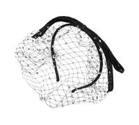 PACKOVE Brautschleier Fascinator Stirnband Aus Schwarzem Netzstoff Mit Wasserstrahl Verzierung Haarschmuck Für Hochzeiten Teepartys Und Bankette