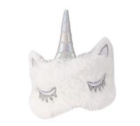PACKOVE Brille Auge schläft unter dem Auge warmes Auge Cartoon-Augenbinde Schlafmasken weiche Augenbinde Augenabdeckung im Einhorn-Design Augenschutz zum Schlafen Weiß