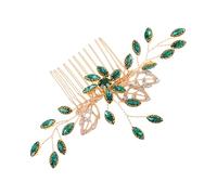 PACKOVE Grüner Braut Haarkamm Handgefertigt mit Strass Schmuck Vintage Hochzeit Haarschmuck Seitlicher Kamm für Frauen und Mädchen Traditionelle Chinesische Brautaccessoires