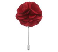 PACKOVE Herren Boutonniere Rot Handgemacht Aus Satin Krawattennadel Brosche Revers Ansteckblume Für Anzug Hemd T-Shirt Dekoration 3.5X1.8X1 Zoll