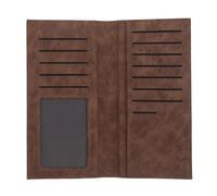 PACKOVE Langes Portemonnaie für Herren Schmales Kartenetui Zweifach mit Mehreren Kartenfächern Ausweisfach Reiseorganizer aus Kunstleder in Vintage-Stil für Anzüge und Alltag