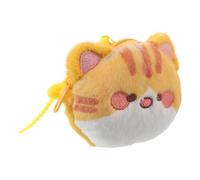 PACKOVE Niedliche Umhängetasche für Kinder Plüsch Kleiner Katzen Geldbörse aus Polyester Weich und Bequem für Alltag und Taschenanhänger in Orange