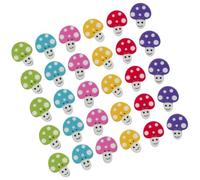 PACKOVE Pilzförmige Holzknöpfe 50 Stück Bunte Nähzubehör für Mäntel Jeans und Textilien mit Langlebigem Material Zufälliger Stil