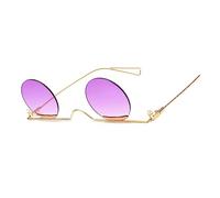 PACKOVE Rimless Gradient Round Metal Sunglasses Für Herren Und Damen Modische Partybrille Fotorequisiten Für Außergewöhnliche Anlässe Leicht Und Bequem Für Outdoor-aktivitäten Und