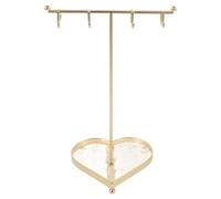 PACKOVE Schmuckständer aus Metall mit Herz Design Schmuckpräsentationsständer für Halsketten Armbänder und Ohrringe Stabiler Schmuckhalter für Schminktisch und Schreibtisch