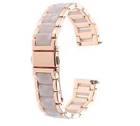 PACKOVE Uhrenarmband aus Edelstahl und Kunstharz Austauschbar rutschfest Business Stil für Herren Passend zum Täglichen Tragen