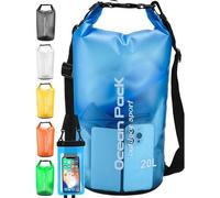Packsack 20L 10L wasserdicht Schultergurte Handyhülle 20L Himmelblau