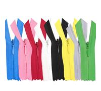 [Packung 8 Stück] Unsichtbare Reißverschlüsse Nylon [40 cm] für Kleidung，Taschen & Nähen | Weiß, Schwarz, Beige & Mehr | Inkl. Metallslider | Nähen, Basteln, Patchwork (color)